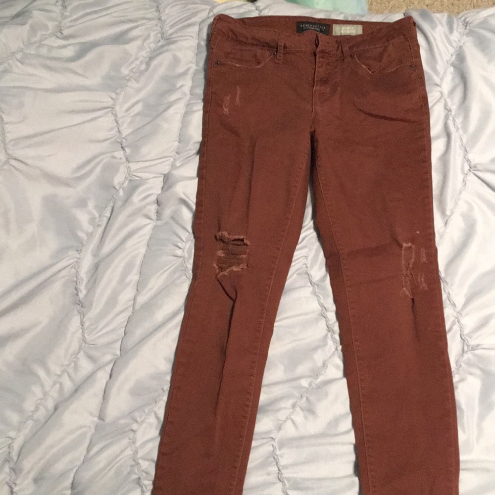 Aéropostale dusty red jeggings